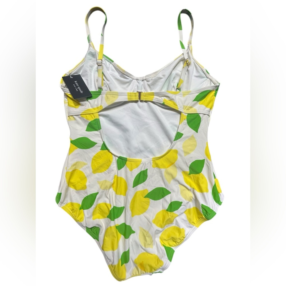 KATE SPADE womens lemons one piece underwire swimsuit size XL NWT - Picture 5 of 8